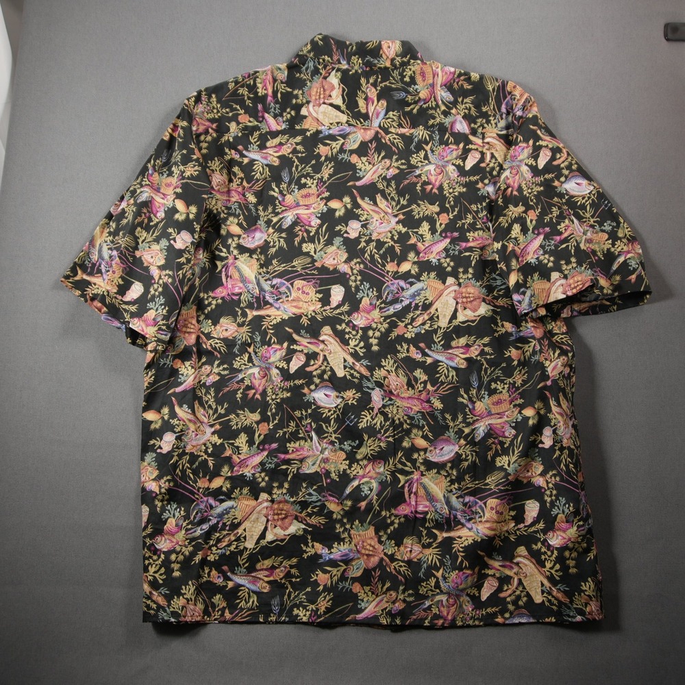 Vintage 90s Reyn Spooner Egyptian Cotton Aquatic Fish Lobster Men Shirt XL Aloha - Picture 3 of 13